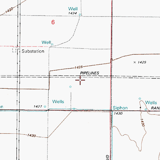 Topographic Map of Coolidge Division, AZ