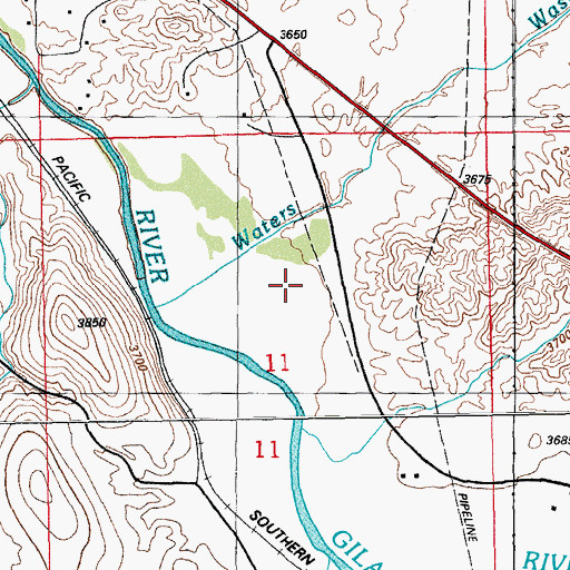 Topographic Map of Duncan Division, AZ