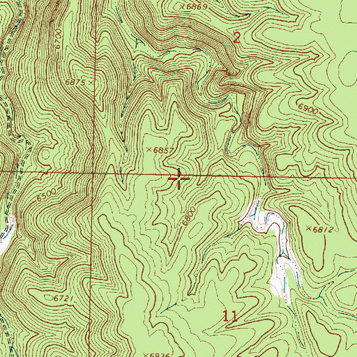 Topographic Map of Hualapai Division, AZ