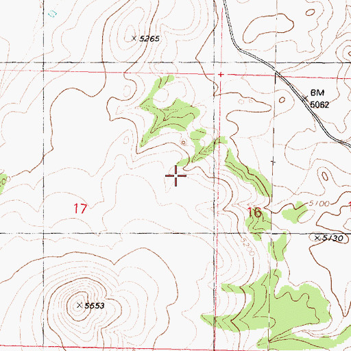 Topographic Map of North Mohave Division, AZ
