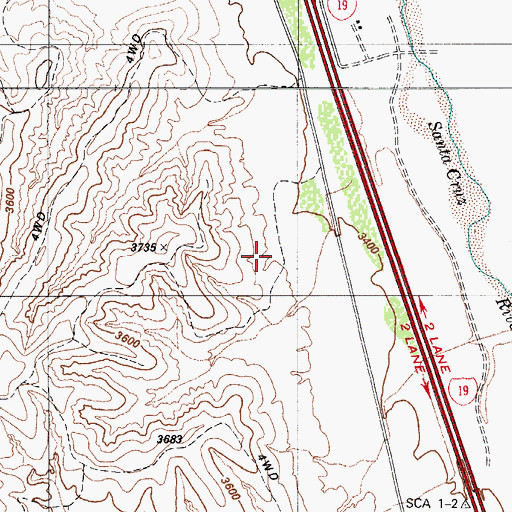 Topographic Map of Nogales Division, AZ