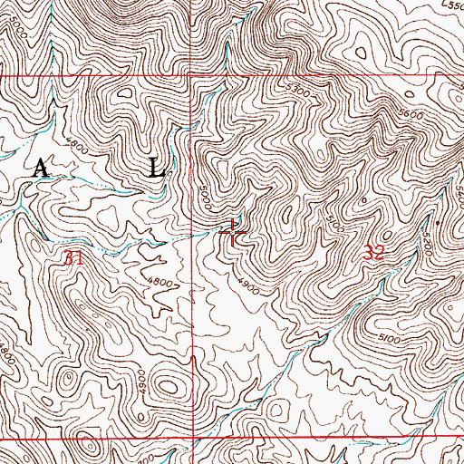 Topographic Map of Patagonia Division, AZ