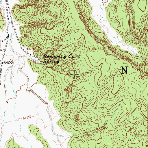 Topographic Map of Pinon Division, AZ