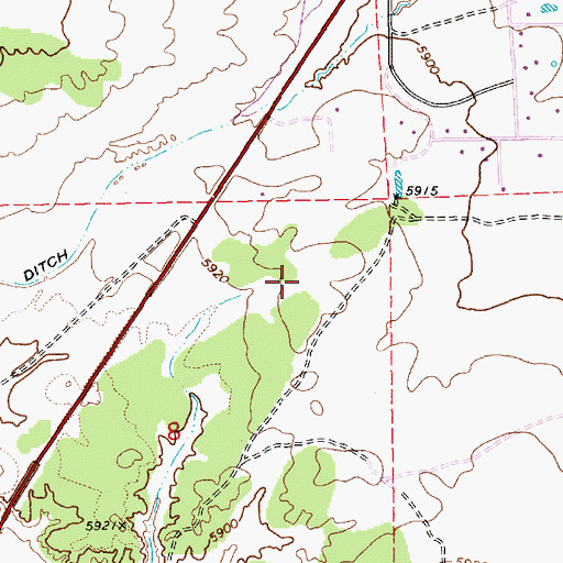Topographic Map of Saint Johns Division, AZ