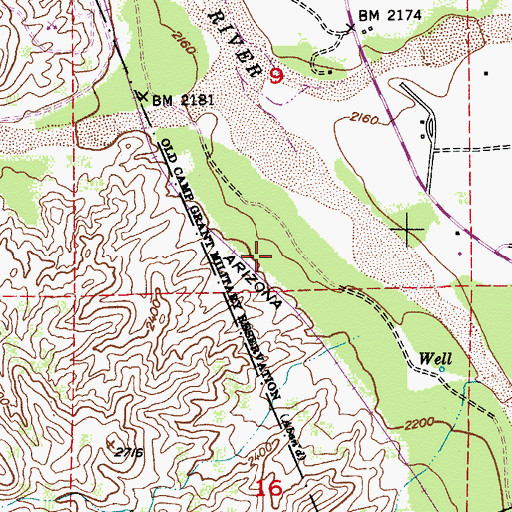 Topographic Map of San Manuel Division, AZ