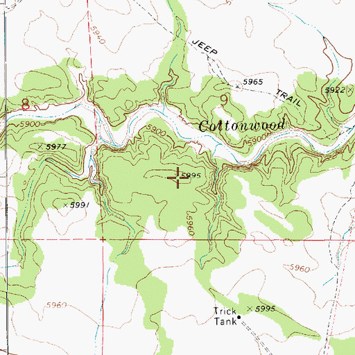Topographic Map of Snowflake Division, AZ