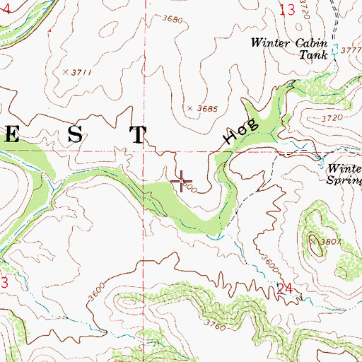 Topographic Map of Camp Verde-Sedona Division, AZ