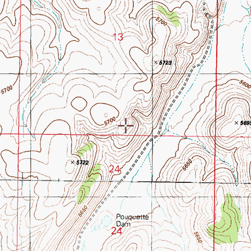 Topographic Map of Williams Division, AZ