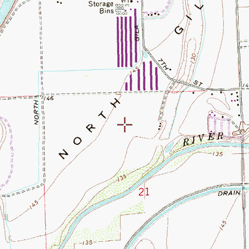 Topographic Map of Yuma Division, AZ