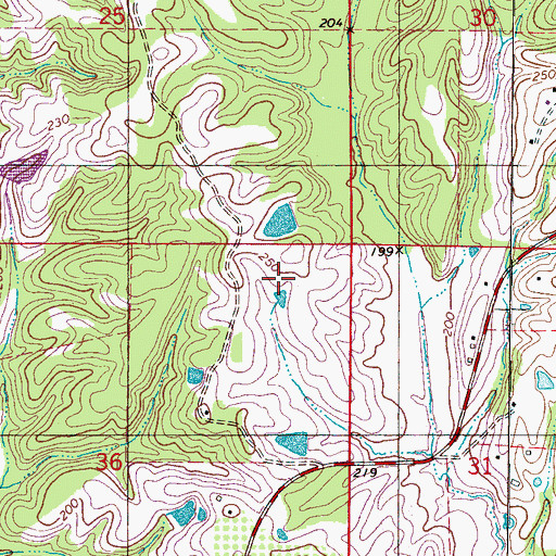Topographic Map of Central Sumter Division (historical), AL