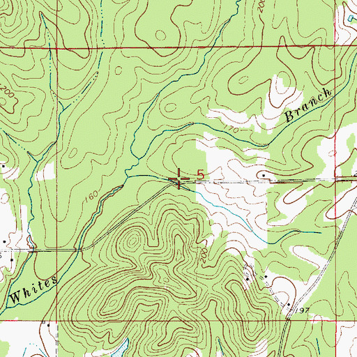 Topographic Map of East Marengo Division (historical), AL