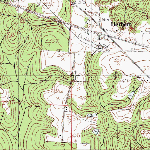 Topographic Map of Evergreen-Shreve Division (historical), AL