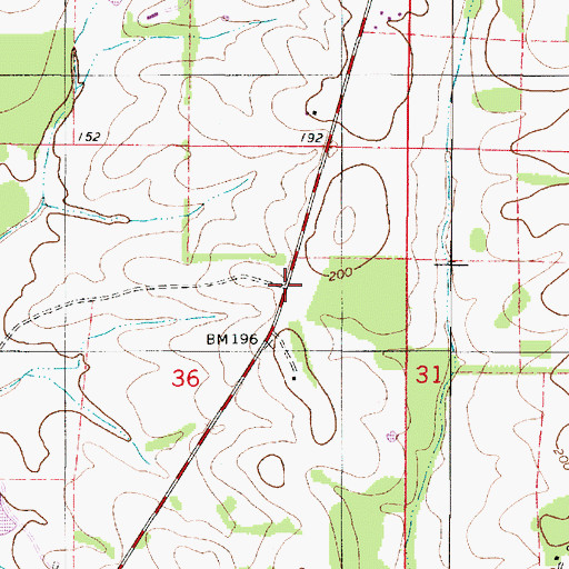Topographic Map of River Bend-Greensboro Division (historical), AL