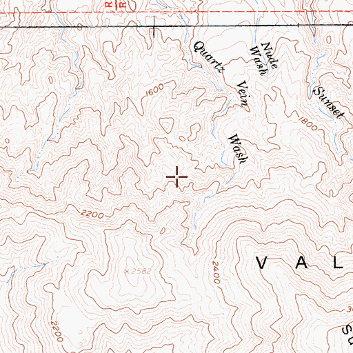 Topographic Map of Borrego Springs Division, CA