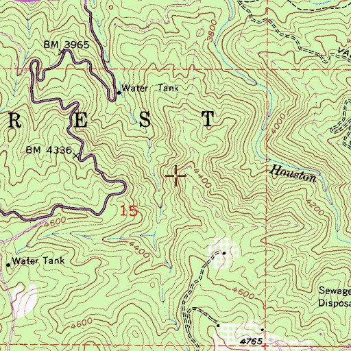 Topographic Map of Lake Arrowhead Division, CA