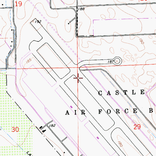 Topographic Map of Atwater Division, CA