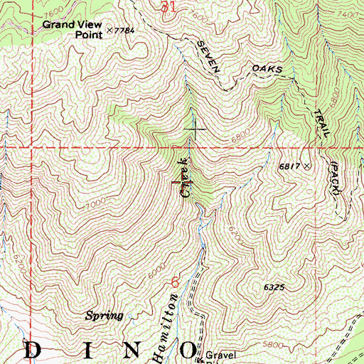 Topographic Map of Big Bear Division, CA