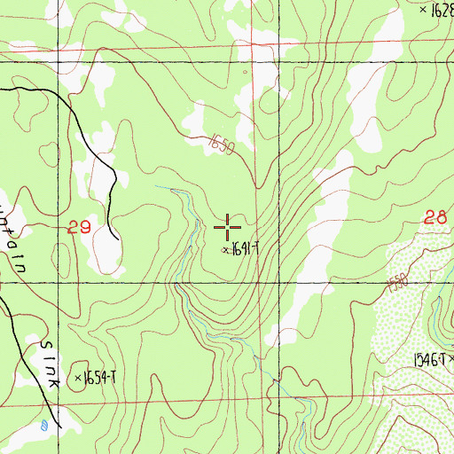 Topographic Map of Big Valley Division, CA