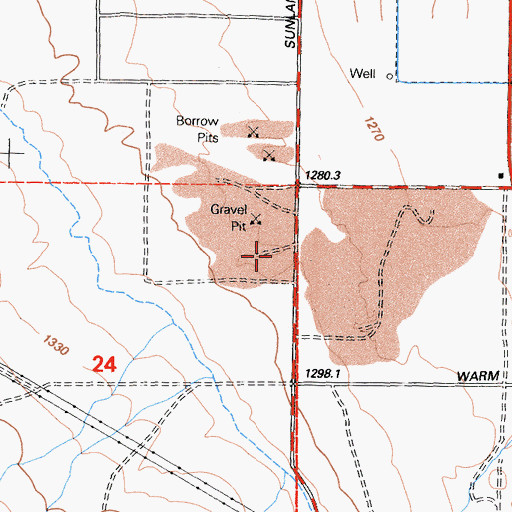 Topographic Map of Bishop Division, CA