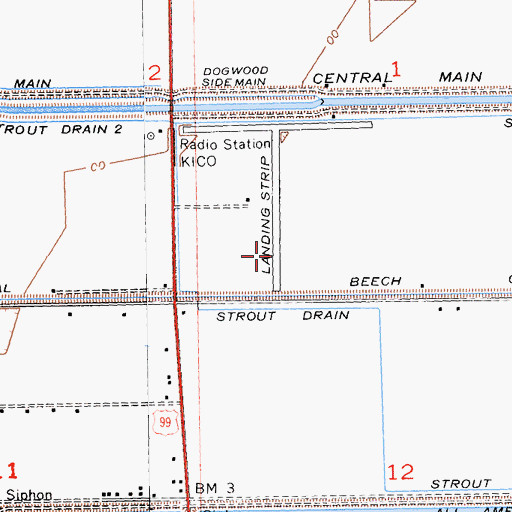 Topographic Map of Calexico Division, CA