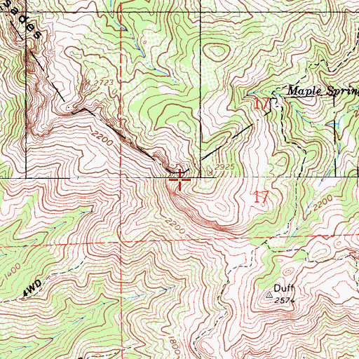 Topographic Map of Calistoga Division, CA