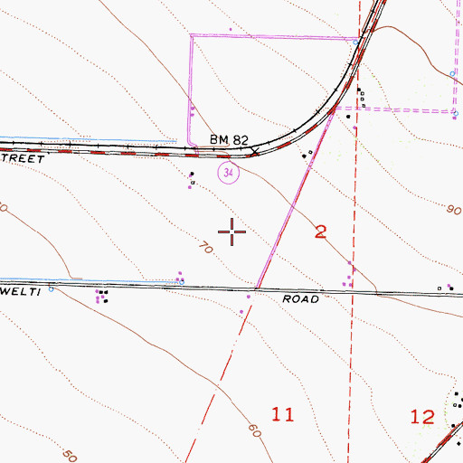 Topographic Map of Camarillo Division, CA
