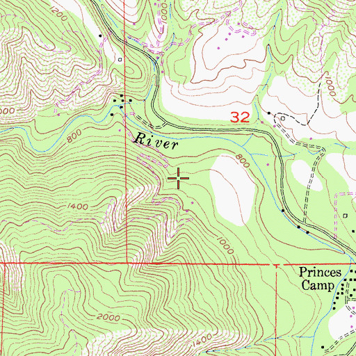 Topographic Map of Carmel Valley Division, CA