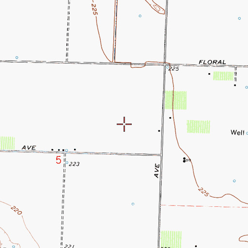 Topographic Map of Caruthers-Raisin City Division, CA