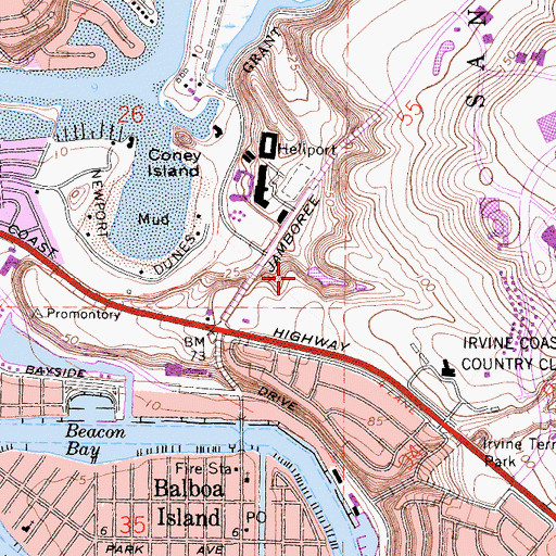 Topographic Map of Central Coast Division, CA