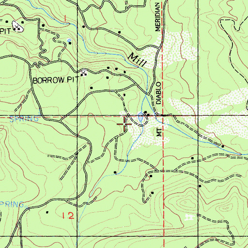Topographic Map of Central Shasta Division, CA