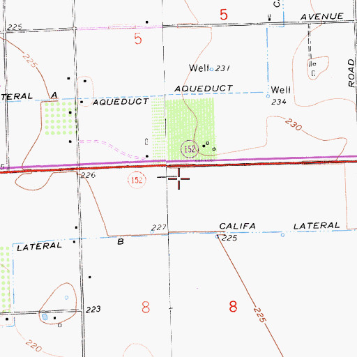 Topographic Map of Chowchilla Division, CA