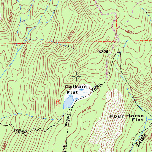 Topographic Map of Colfax-Monumental Ridge Division, CA