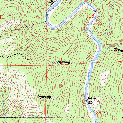 Topographic Map of Covelo Division, CA