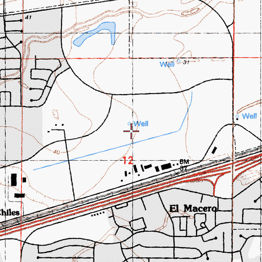 Topographic Map of Davis Division, CA