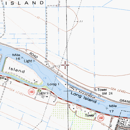 Topographic Map of Isleton Division, CA