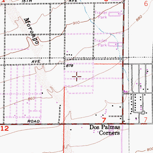 Topographic Map of Desert Hot Springs Division, CA