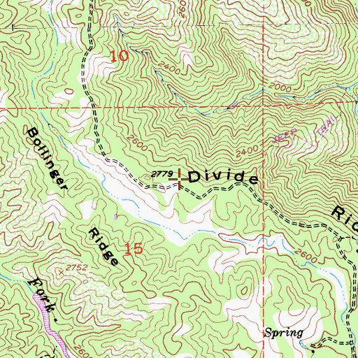 Topographic Map of Diablo Range Division, CA