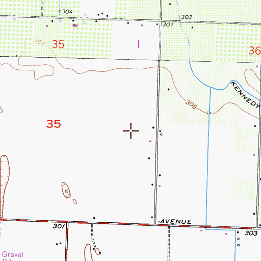 Topographic Map of Dinuba Division, CA