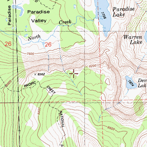 Topographic Map of Donner Division, CA