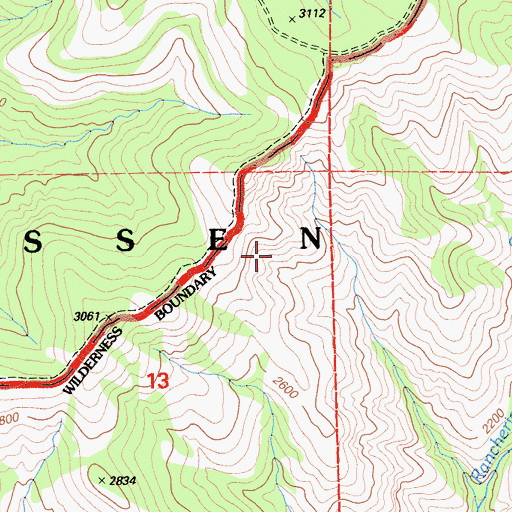 Topographic Map of East Tehama Division, CA