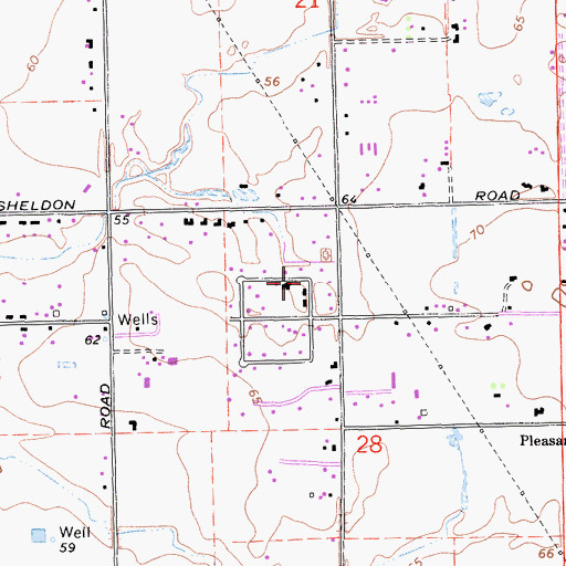 Topographic Map of Elk Grove Division, CA
