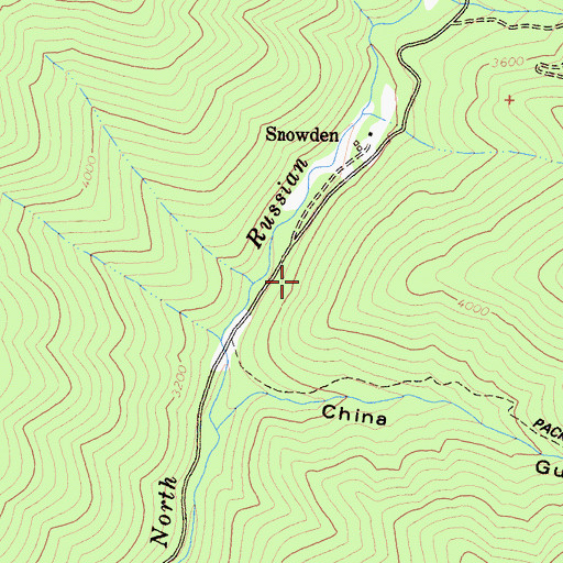 Topographic Map of Etna Division, CA