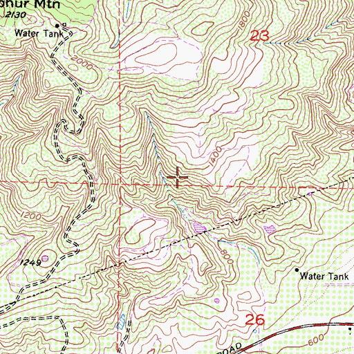 Topographic Map of Fillmore Division, CA
