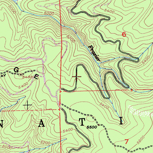 Topographic Map of Foresthill-Back Country Division, CA