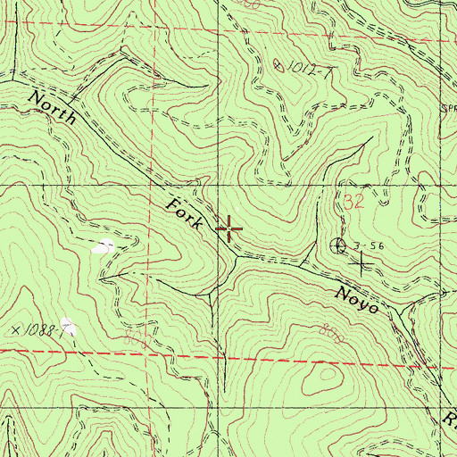 Topographic Map of Fort Bragg Division, CA