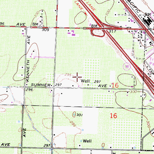 Topographic Map of Fowler Division, CA