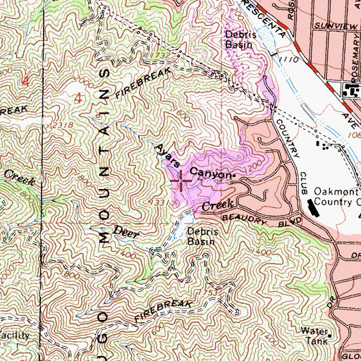 Topographic Map of Glendale Division (historical), CA