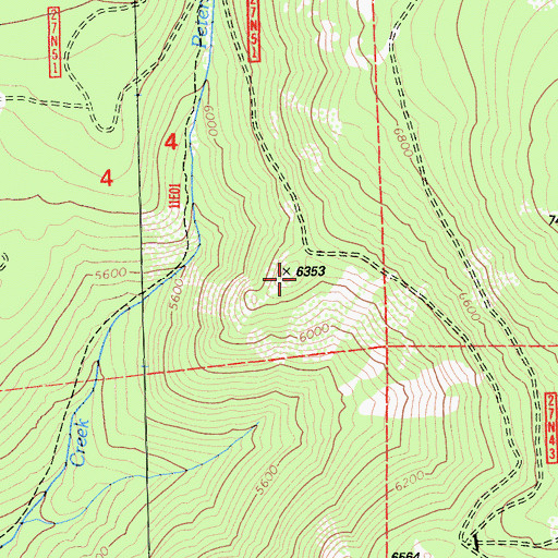 Topographic Map of Greenville Division, CA