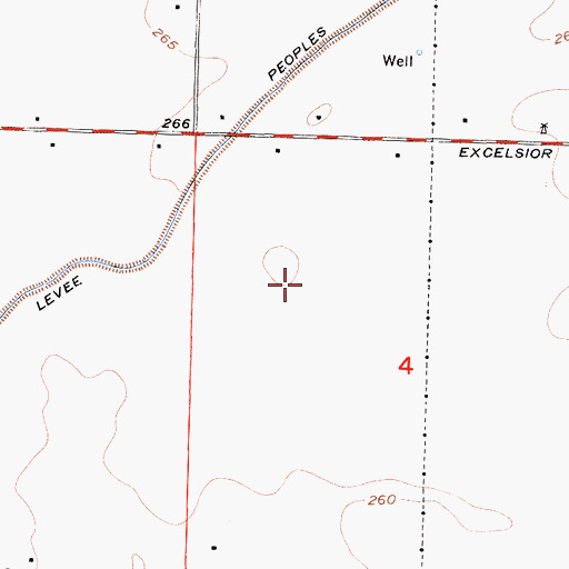 Topographic Map of Hanford Northeast Division, CA