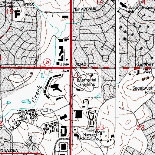 Topographic Map of Colorado Memorial Shrine, CO